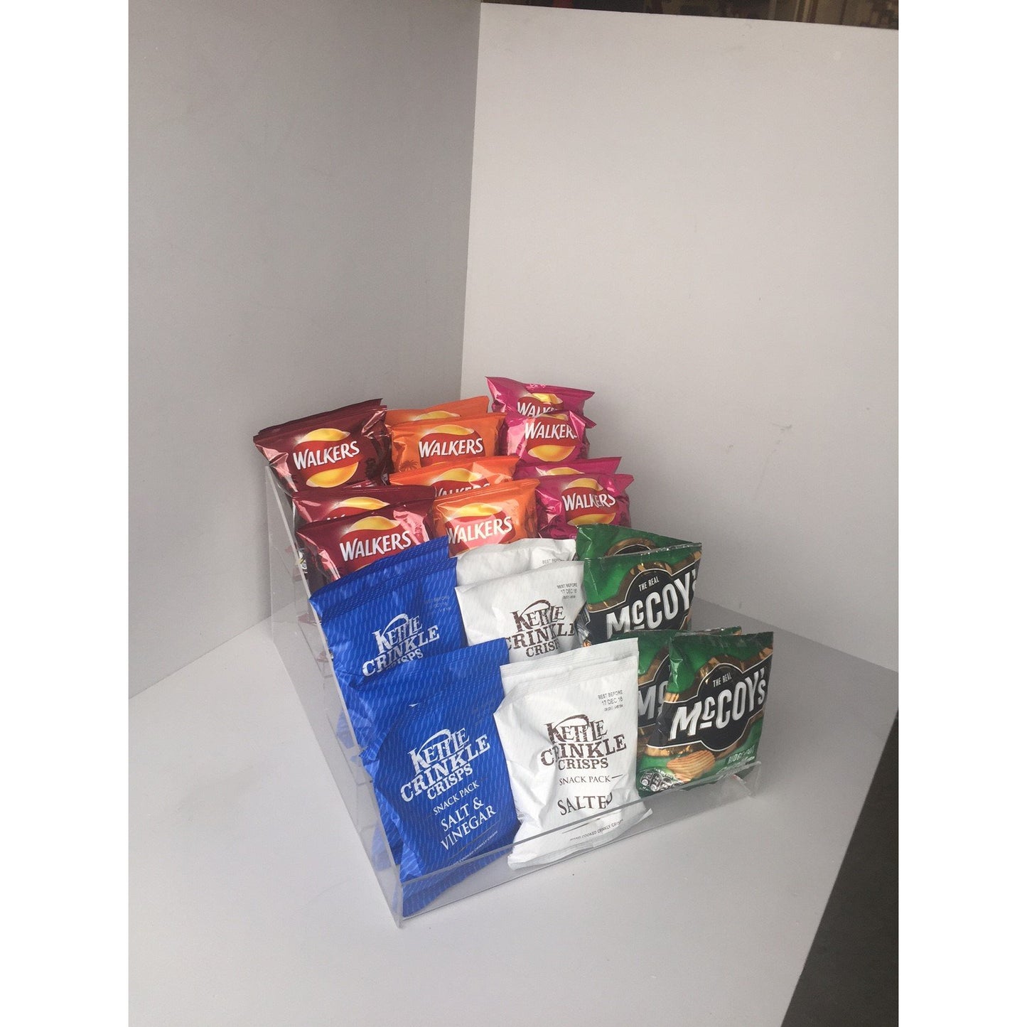 Confectionery, Chocolate bar , Crisps, Condiment etc. 4 Step Counter Display