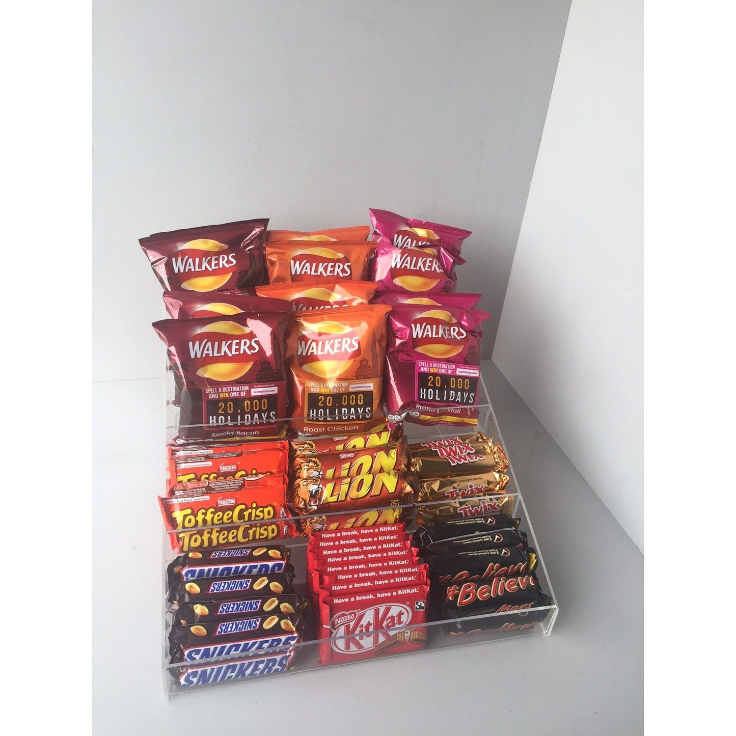 Confectionery, Chocolate bar , Crisps, Condiment etc. 4 Step Counter Display