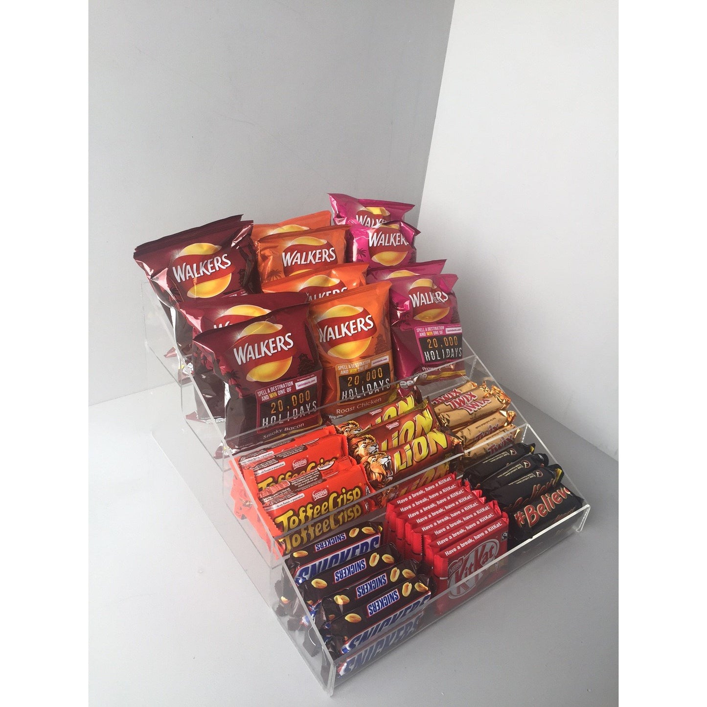 Confectionery, Chocolate bar , Crisps, Condiment etc. 4 Step Counter Display