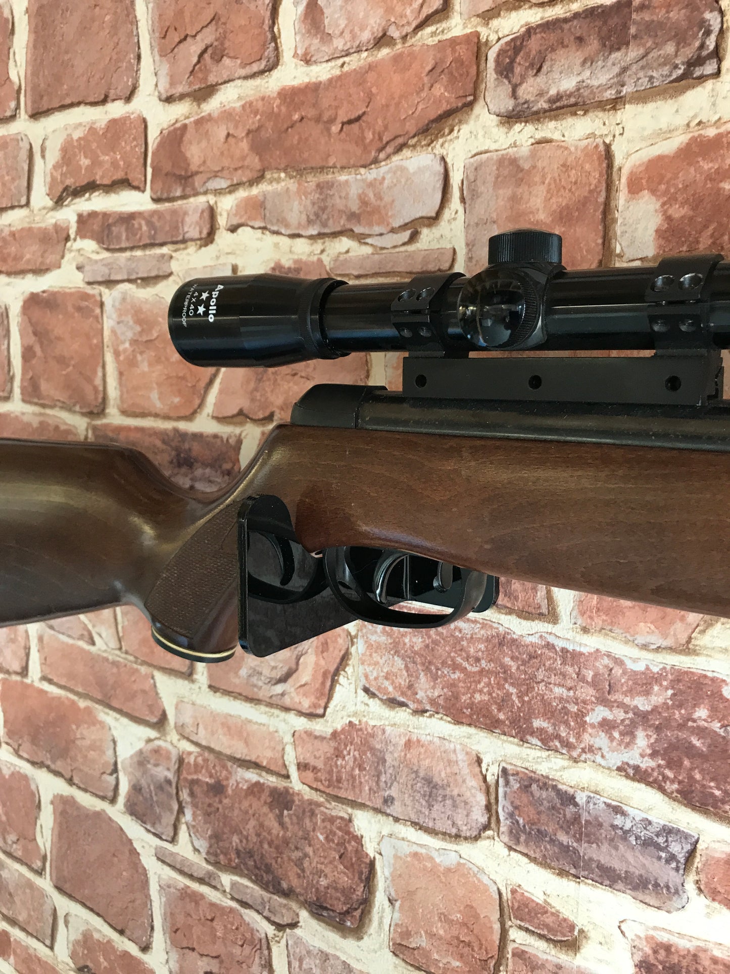 Gun Rack Wall Mount Brackets x 1 Pair Black Perspex / Acrylic