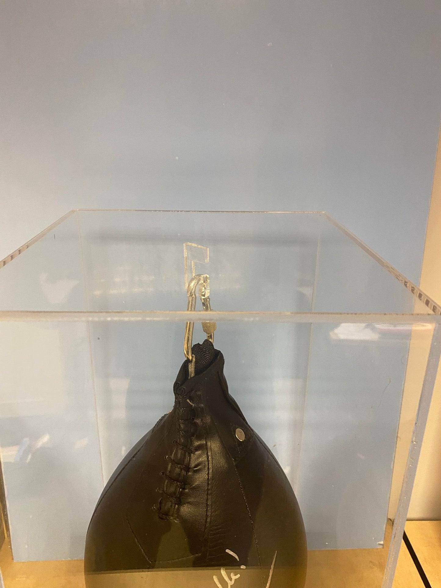Boxing Speed Ball Display Case, Personalised Engraved Plaque