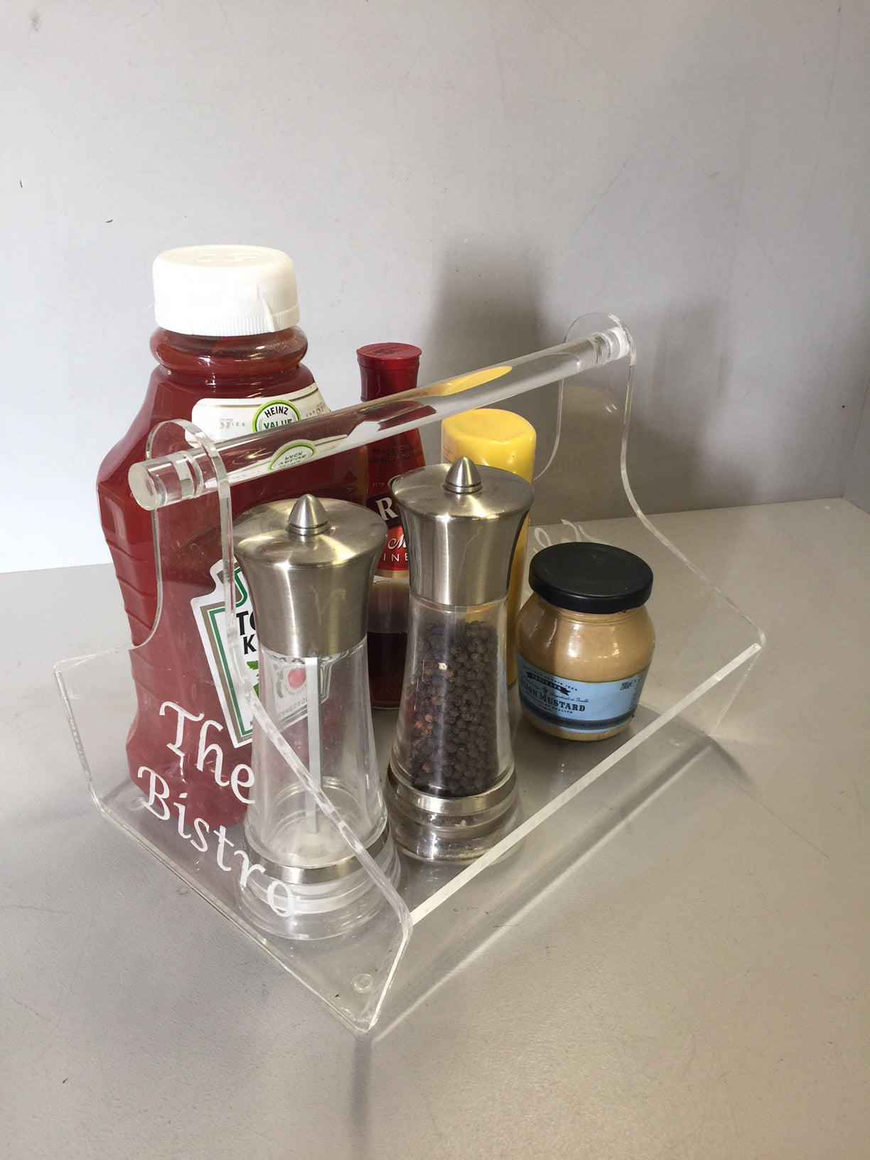 Catering condiment carrier optional laser engraved branding