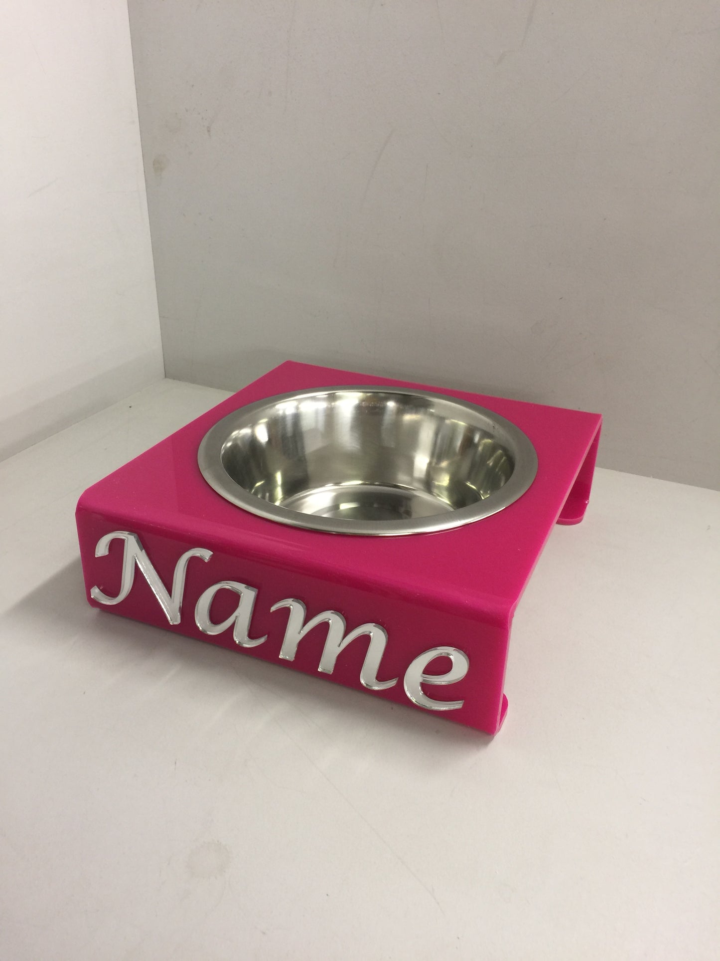 Pets Personalised Dog bowl stand with 150mm bowl