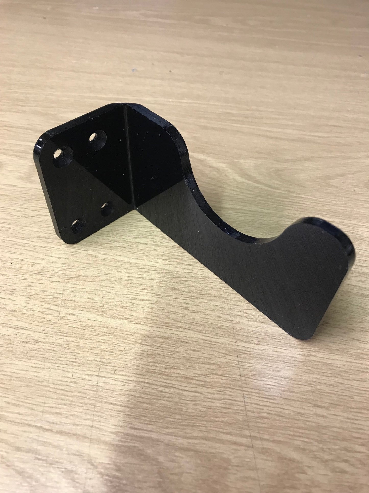 Gun Rack Wall Mount Brackets x 1 Pair Black Perspex / Acrylic