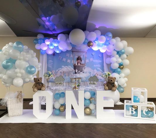 Baby One Birthday Display Table with ABC Blocks Bundle