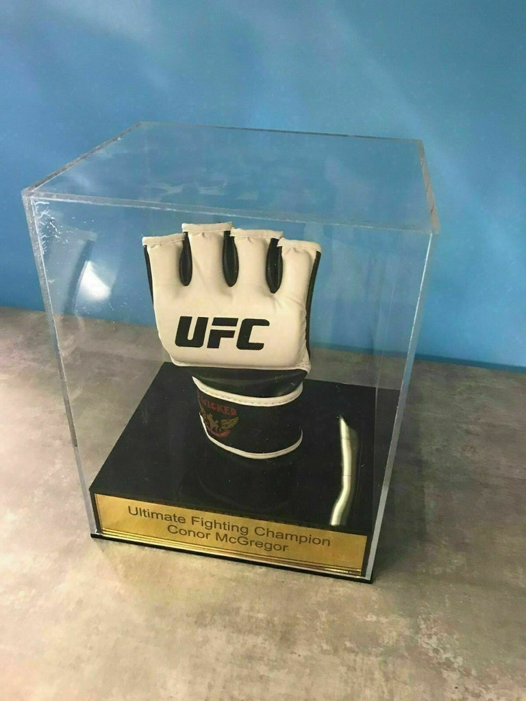 UFC MMA Glove Display Case with Personalised Etching on Silver or Gold ...
