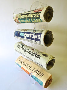 Newspaper wall mounted holder