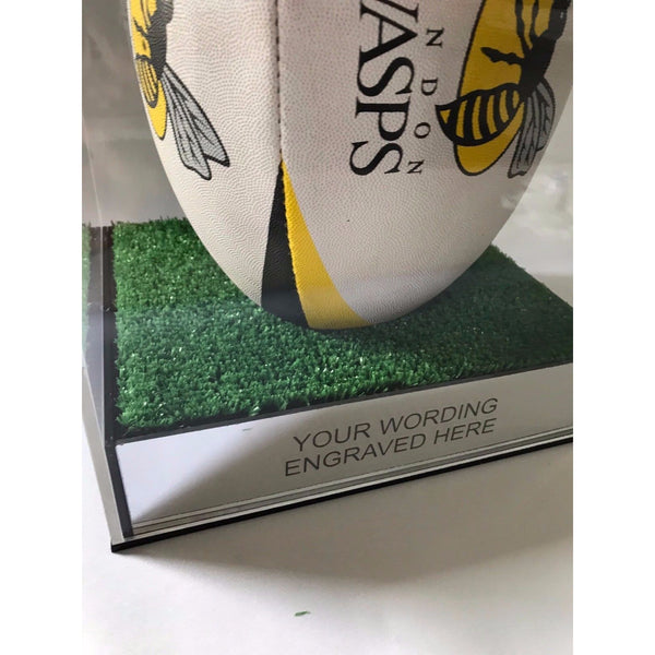 Display Case Rugby Ball Portrait Pesonalised