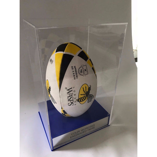 Display Case Rugby Ball Portrait Pesonalised