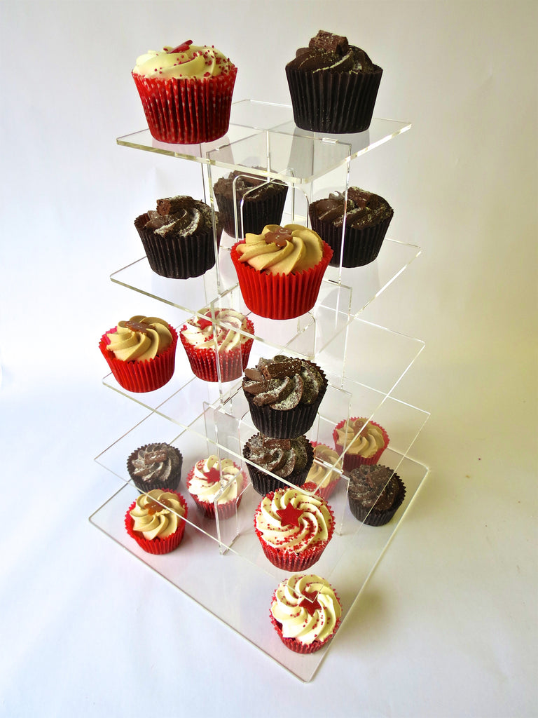 Silver Square Cake Stand Hire - Dress It Yourself