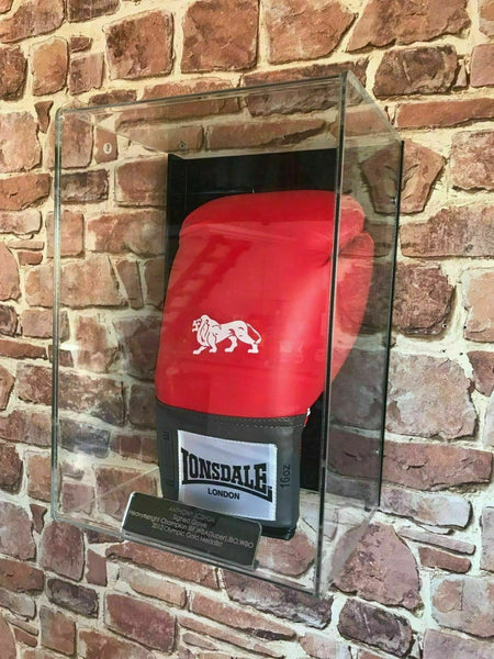 Boxing Glove Single  Wall Mounted Personalised Perspex Display