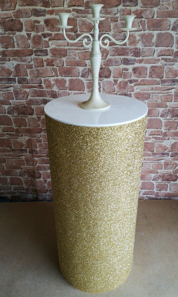 Round Glitter Display Plinths/Podiums Various Colour and Sizes