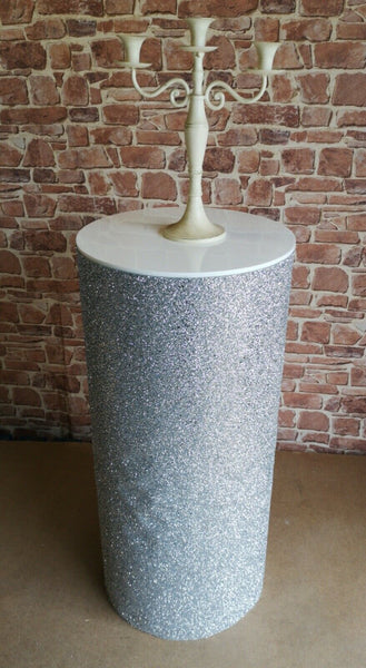 Round Glitter Display Plinths/Podiums Various Colour and Sizes