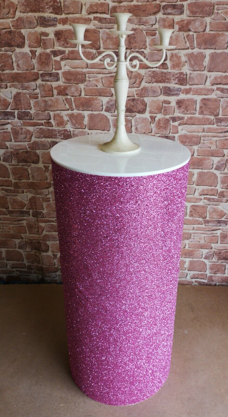Round Glitter Display Plinths/Podiums Various Colour and Sizes