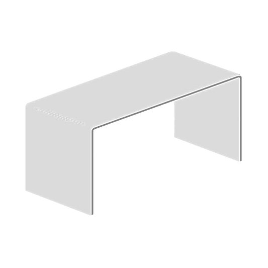 Risers Bridges 1 Step White Acrylic Displays 200mm Wide x 200mm Deep, 3 Various Height's